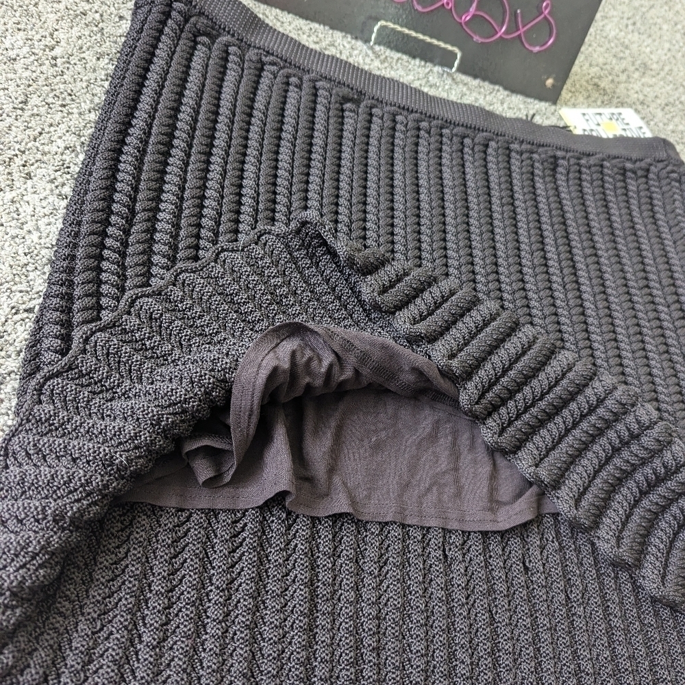 NWT Future Collective Black/Dark Brown Sweater Skirt XXS, L - Picture 3 of 10